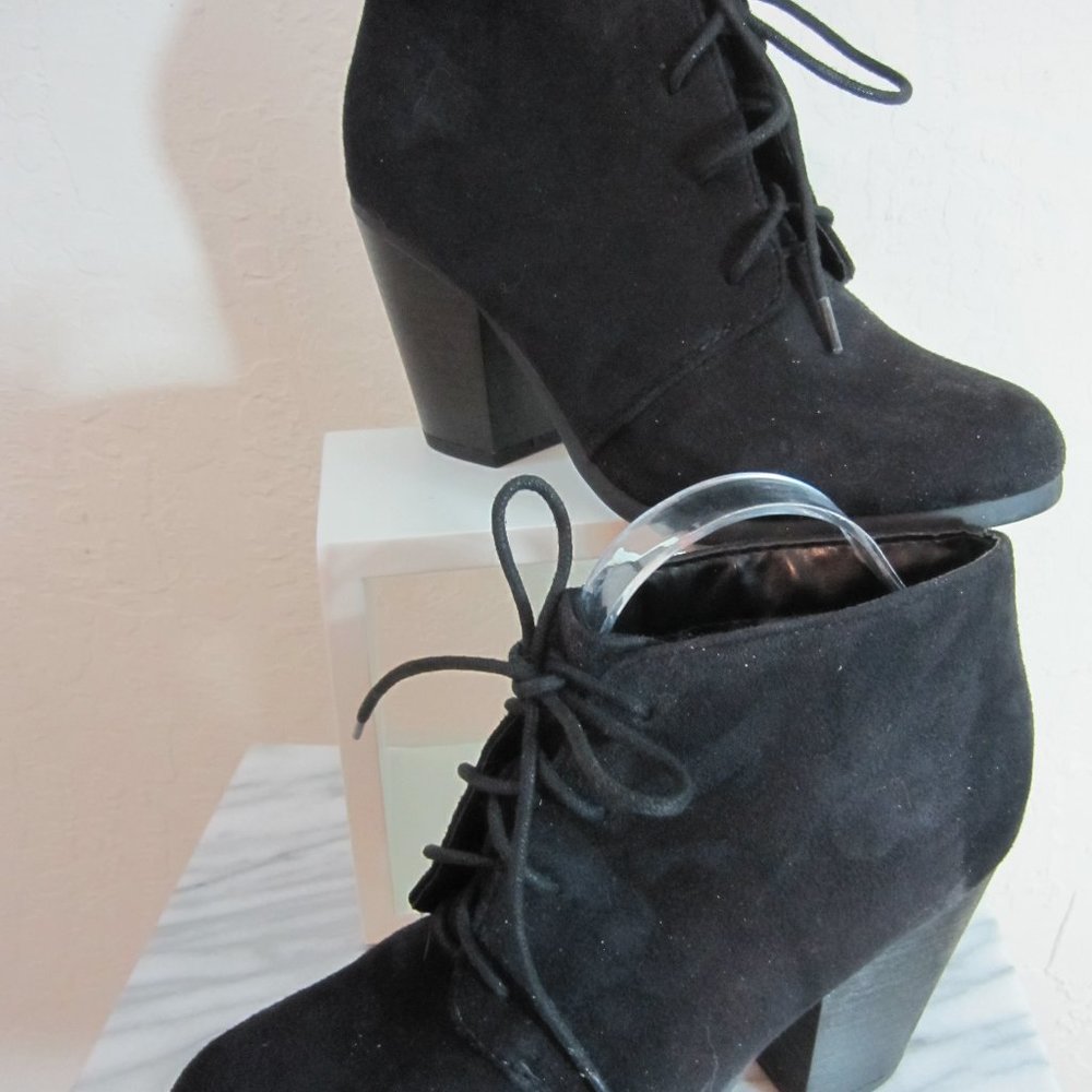 Black Lace up Boots by Soda, Size 9 - Picture 3 of 5
